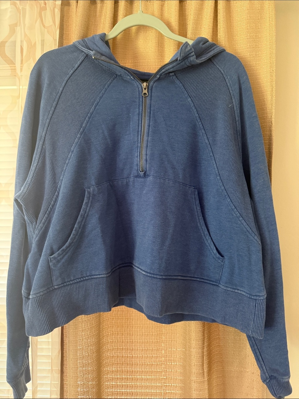 90 Degree Indigo Half-Zip Hoodie Sweater
